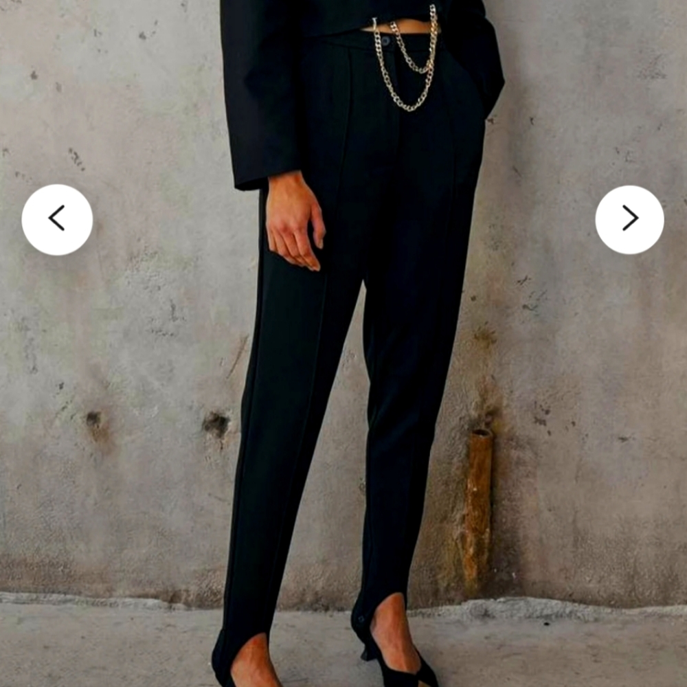 BEBE High-Waist Black Tailored Women's Trousers 4